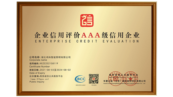 企业信用评级AAA级信用企业